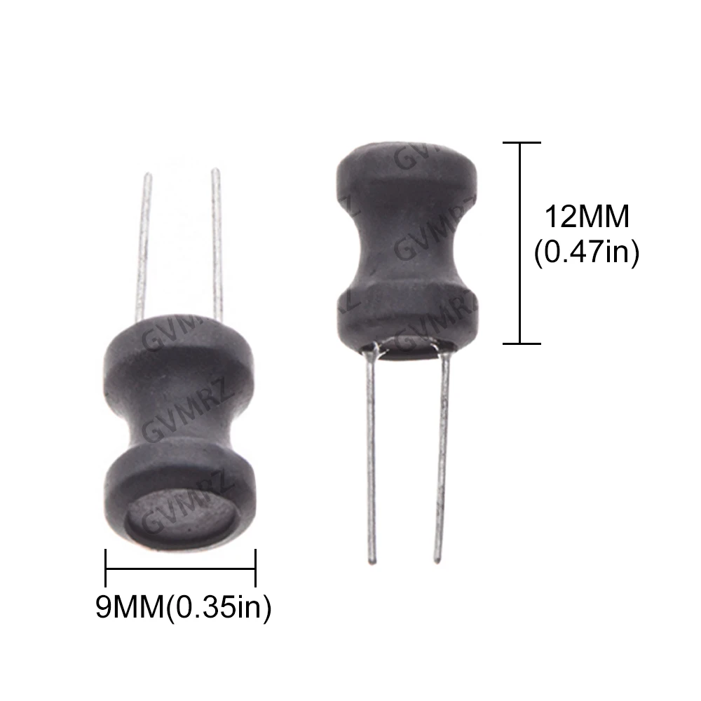 10PCS 4.7mh 10mh 1mh 1MH 68uh 100uh 150uh 0912 9x12mm I-shape Power Inductor Inductance Copper Coil  330uh Integrated circuit