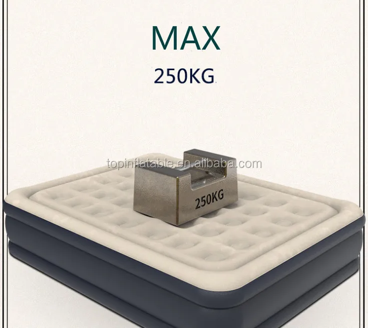 Materasso gonfiabile pieghevole per 2 persone con mobili da camera da letto personalizzati con pompa d'aria elettrica