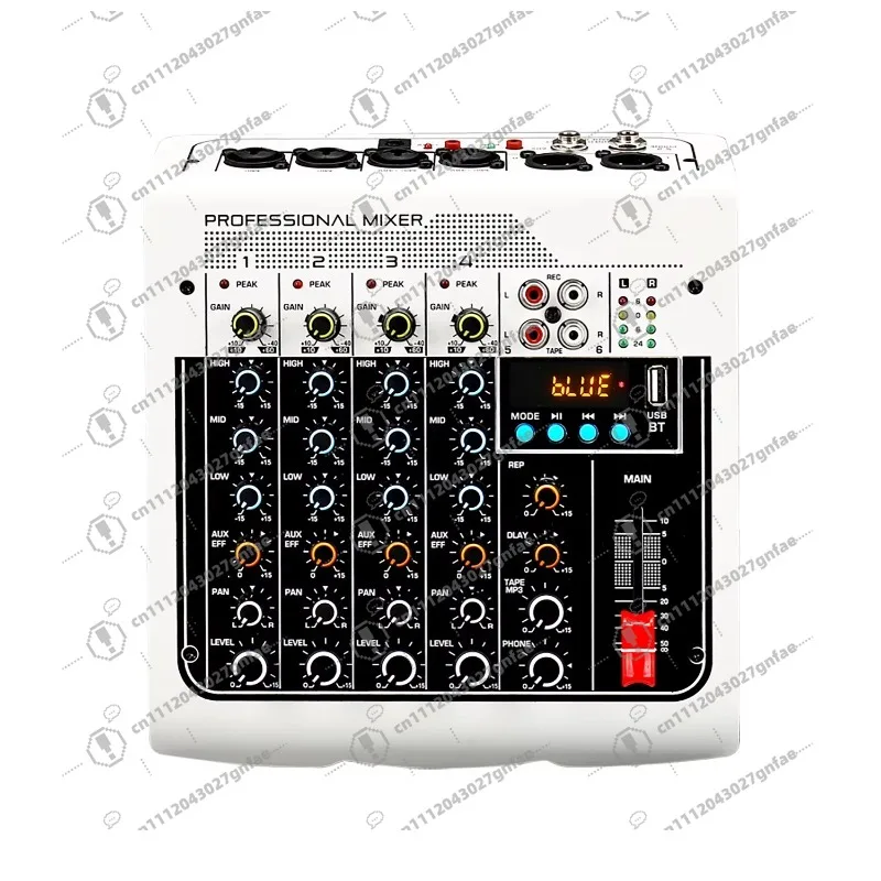 Hot Sale Mini 6-Channel 48v Fantasy Power Multi-Function Bluetooth USB Audio Mixer for Studio Recording