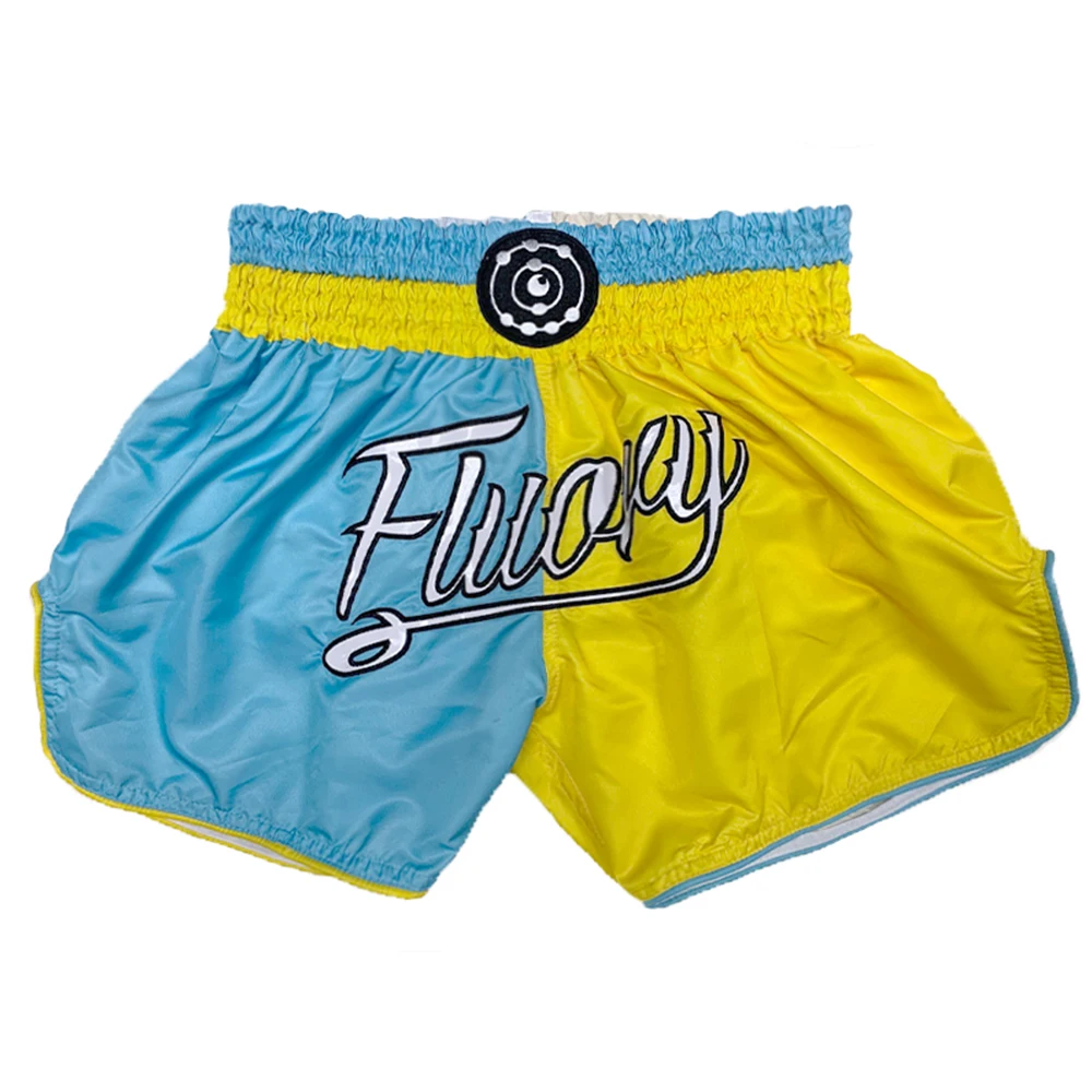 

FLUORY MTSF95 MMA Fighting Muay Thai Shorts Boxeo Boxer Training Sports High Quality Kick Boxing Fitness Athletic Pants For Kid