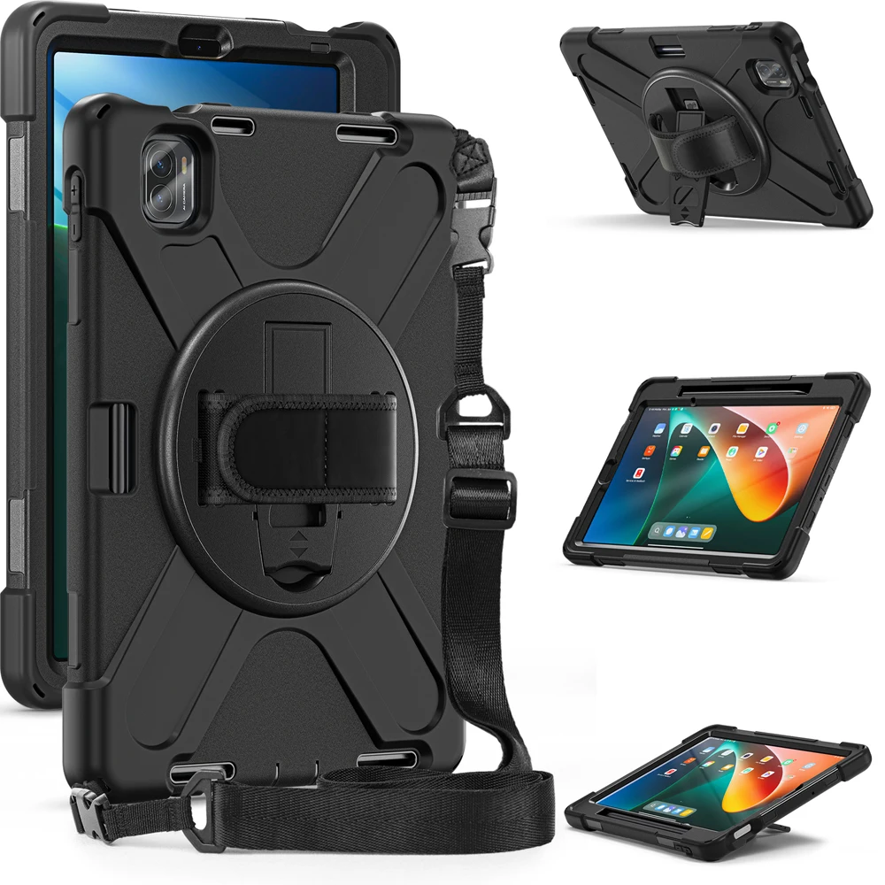 

Чехлы для планшетов Mi Pad 5, 11,0 дюйма для Xiaomi Mi Pad 5 Pro 5pro 5G, противоударный силиконовый вращающийся ремешок на руку, подставка, чехол