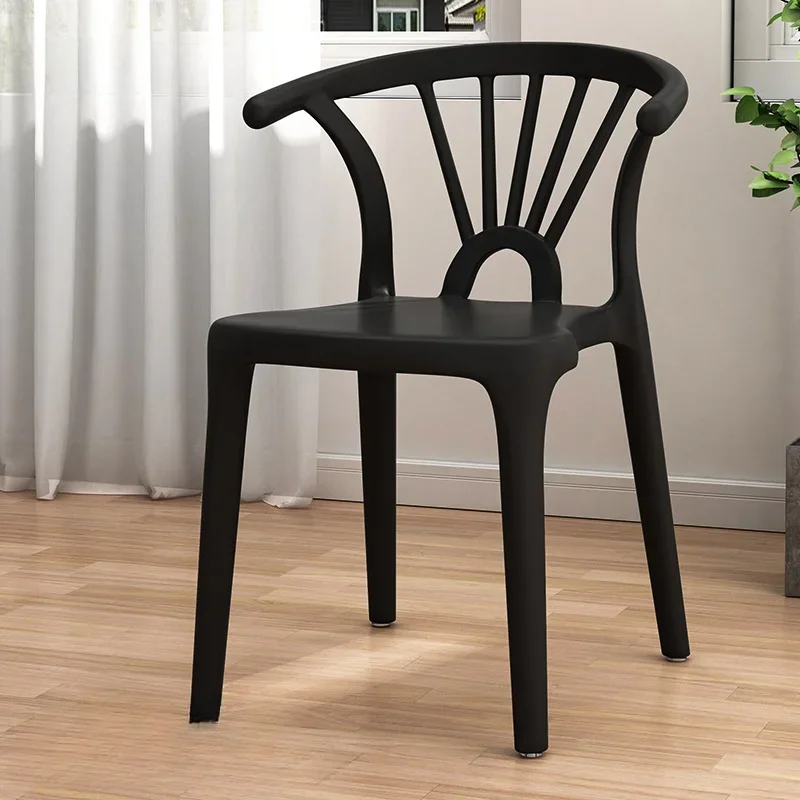 

Nordic Plastic Dining Chair Feature Kitchen Lounge Modern Outdoor Dining Chair Living Room Office Design Sandalye Home Furniture