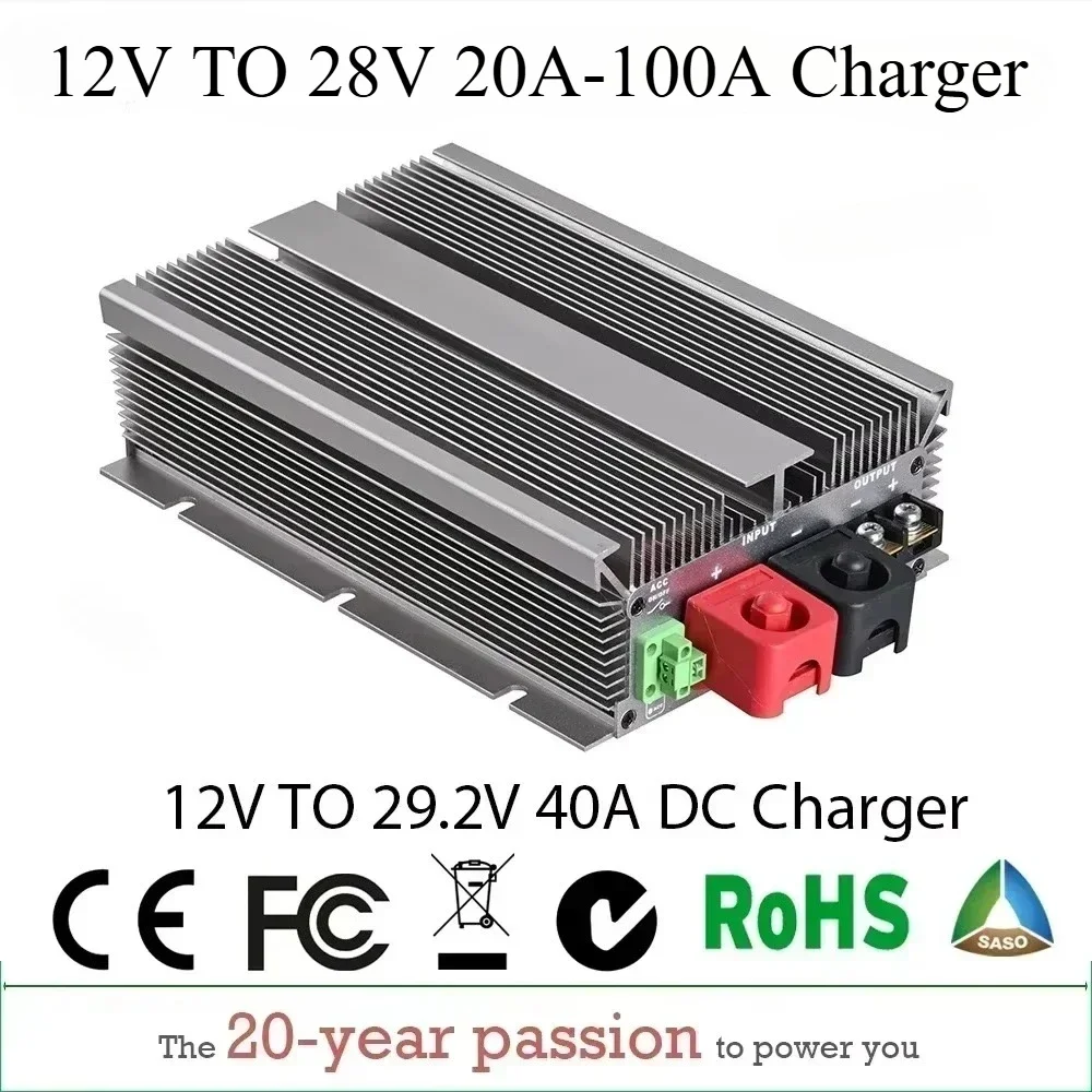 DC Converter Charger Step Up 12V TO 28V 29.2V 20A 30A 40A 50A 60A for 29.2V Lipo Auxiliary Battery Charge 28V Lead Acid Battery