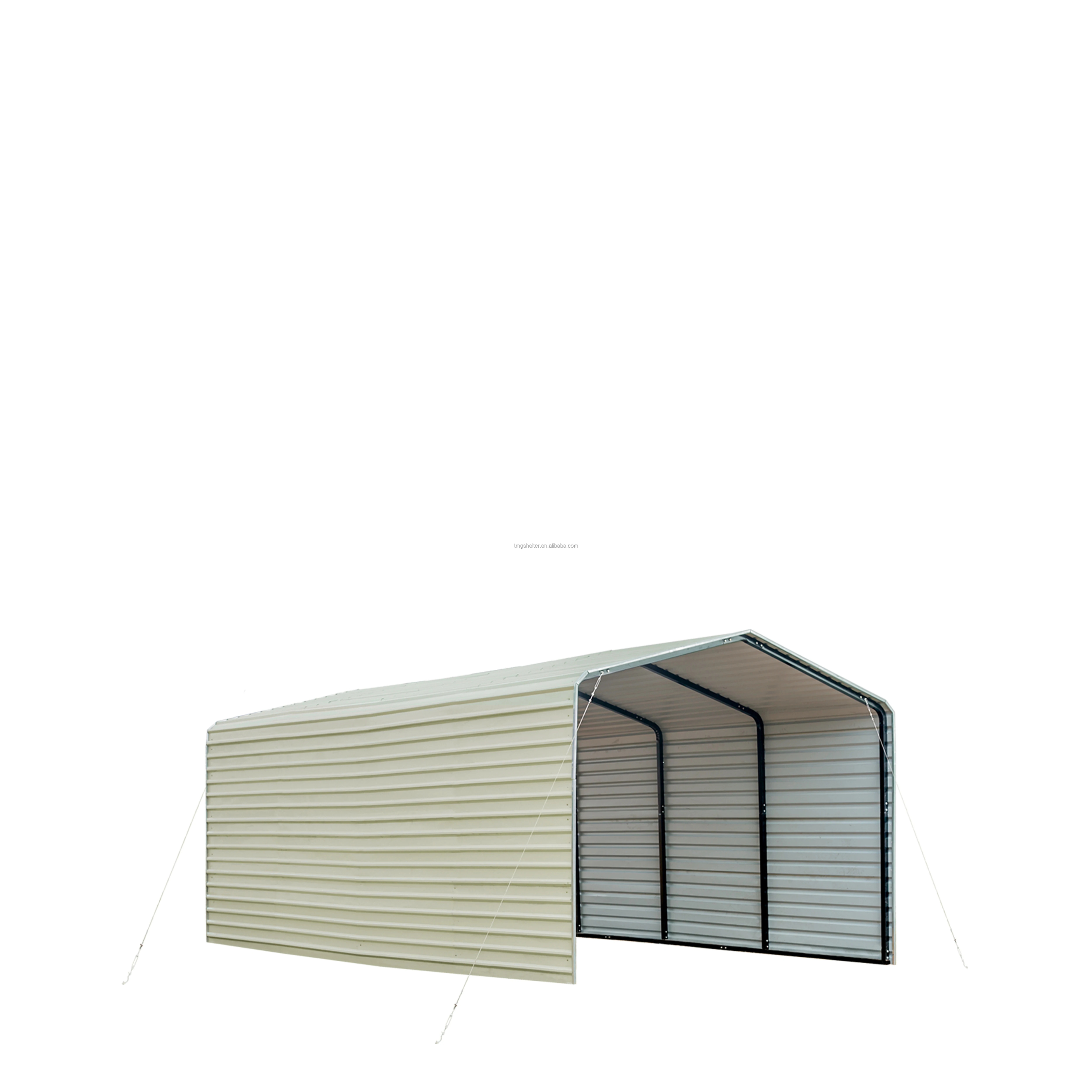 

12' X 20' All-Steel Carport with Enclosed Sides