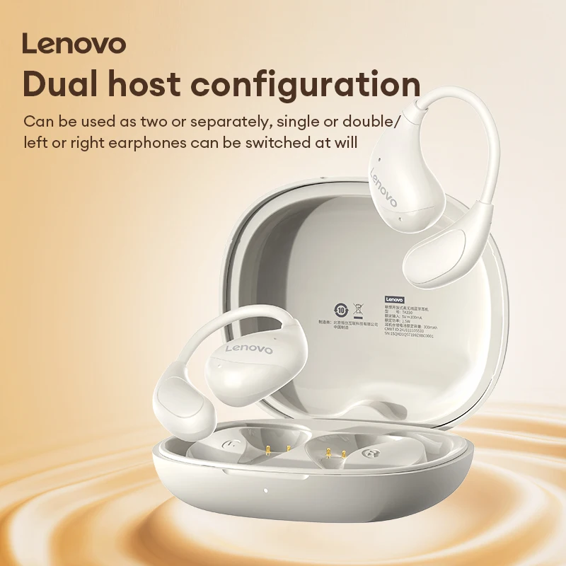 New Lenovo TA330 OWS Bluetooth V5.4 Wireless Earphones Ultra-Low Latency Gaming Headset Noise Cancelling HiFi Sound Headphones