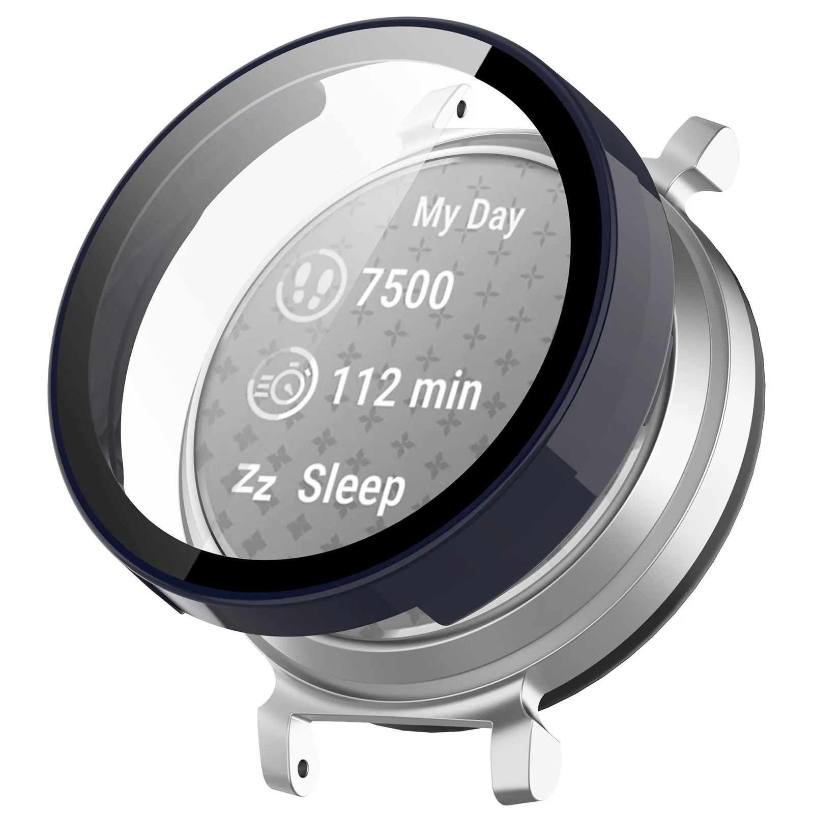 For Garmin Lily 2 Watch Shell 2-in-1 Watch Case+Tempered Glass Hard Cover With Screen Protector Film PC Material