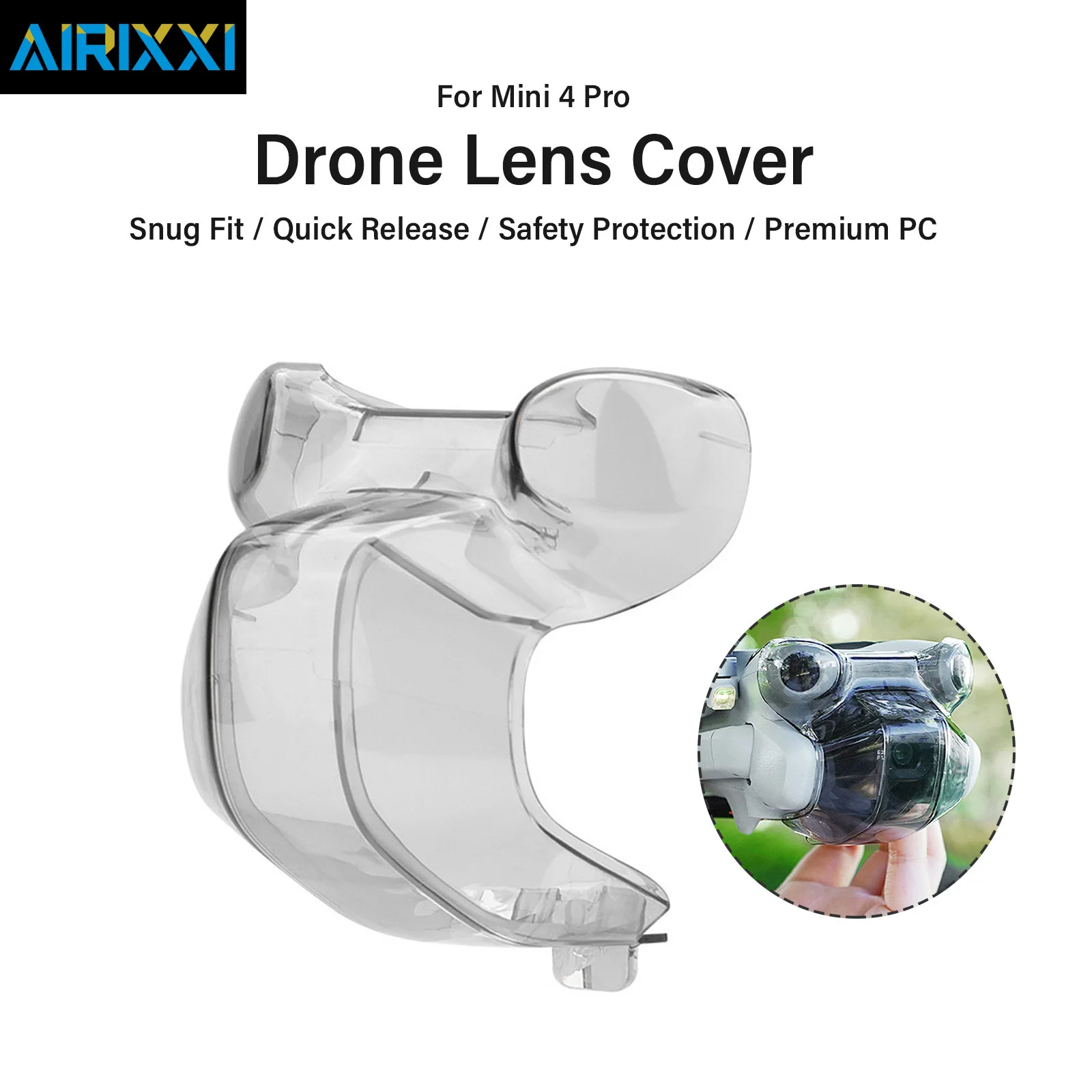 New Gimbal Lens Protective Cover For DJI Mini 4 Pro Drone Dustproof Lens Silicone Premium PC Protective Cover Drone Accessories
