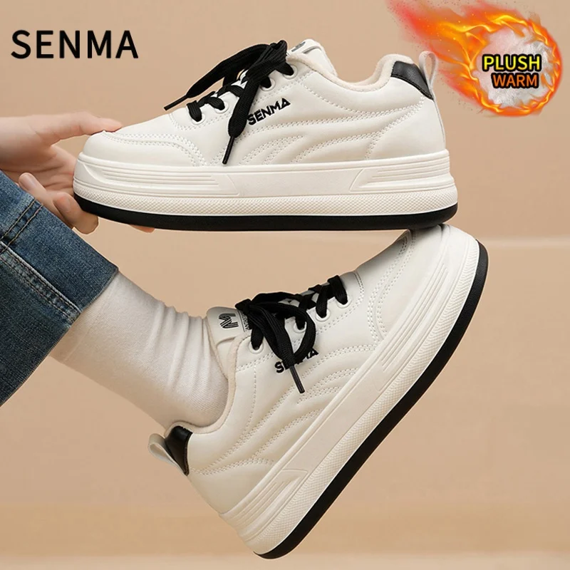 

SENMA Winter Women Casual Shoes Hot Sale Of The Season Classic Thick Bottom Skateboard Shoes Sneakers Outdoor Warm Shoes
