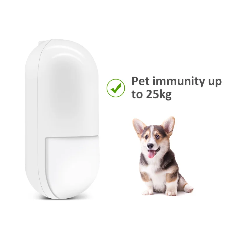 433MHz 868MHz Focus Mini Wireless PIR Motion Sensor 110 Degrees 12-Meter Detecting Range Pet Immune Battery Power for Security