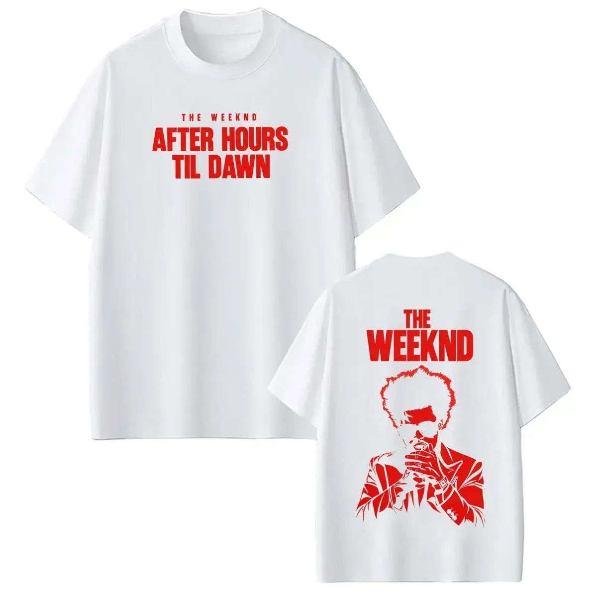 Short-sleeved Loose Casual Cotton T-shirts The Weeknd After Hour Til Dawn World 2026 Tour Print Tees Men Women Oversized T-shirt