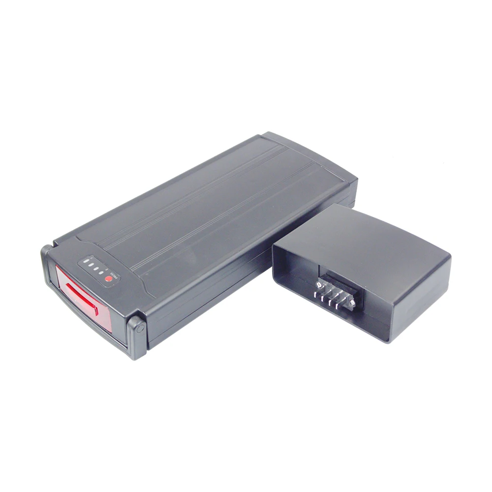 Thin Rear Rack Battery Pack 24V 36V 10.4Ah 13Ah 15Ah 17.5Ah 20Ah 250W 350W 500W Electric Bike Rack Carrier Battery with Charger