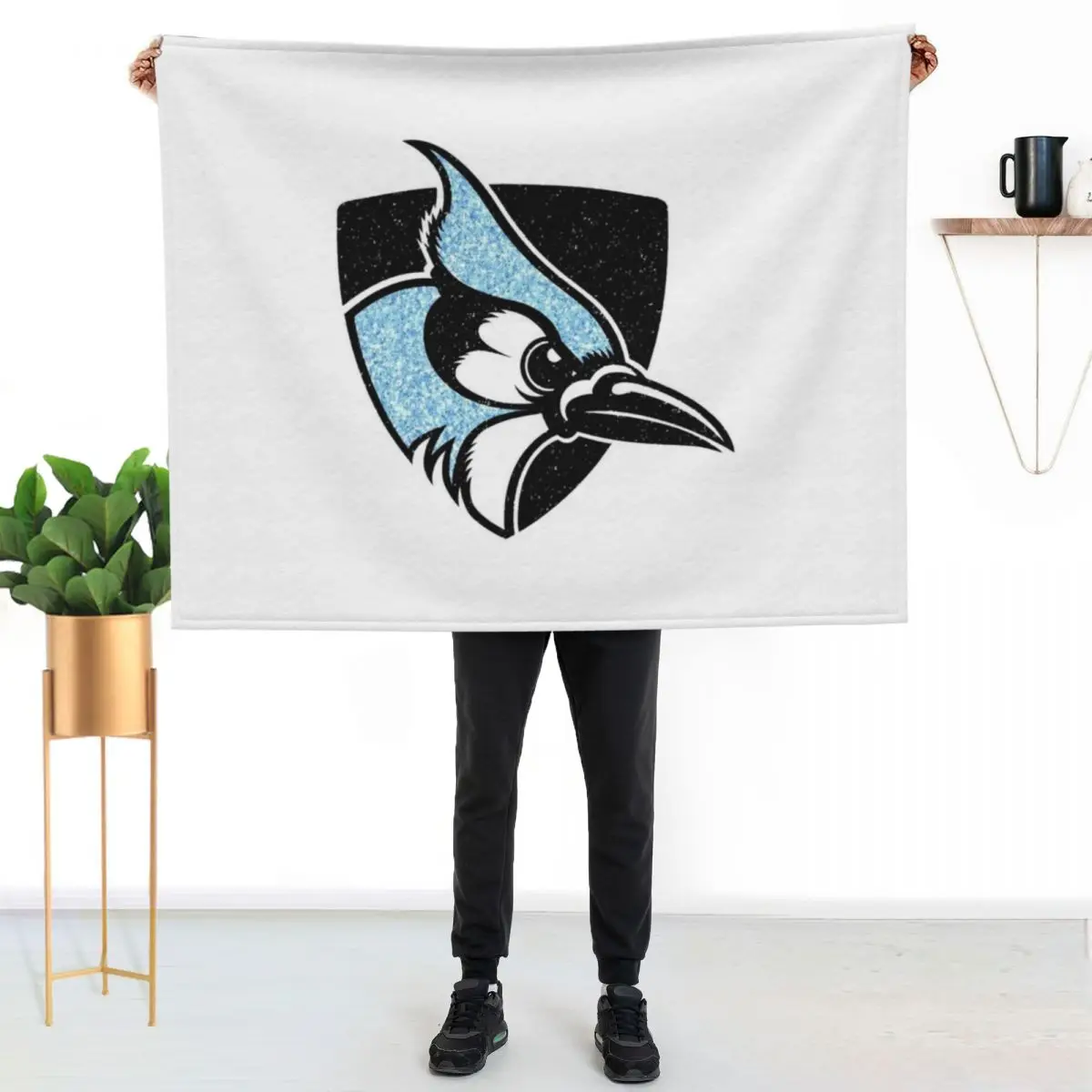 

johns hopkins Throw Blanket All Weather Soft Throw Blanket for Sofa