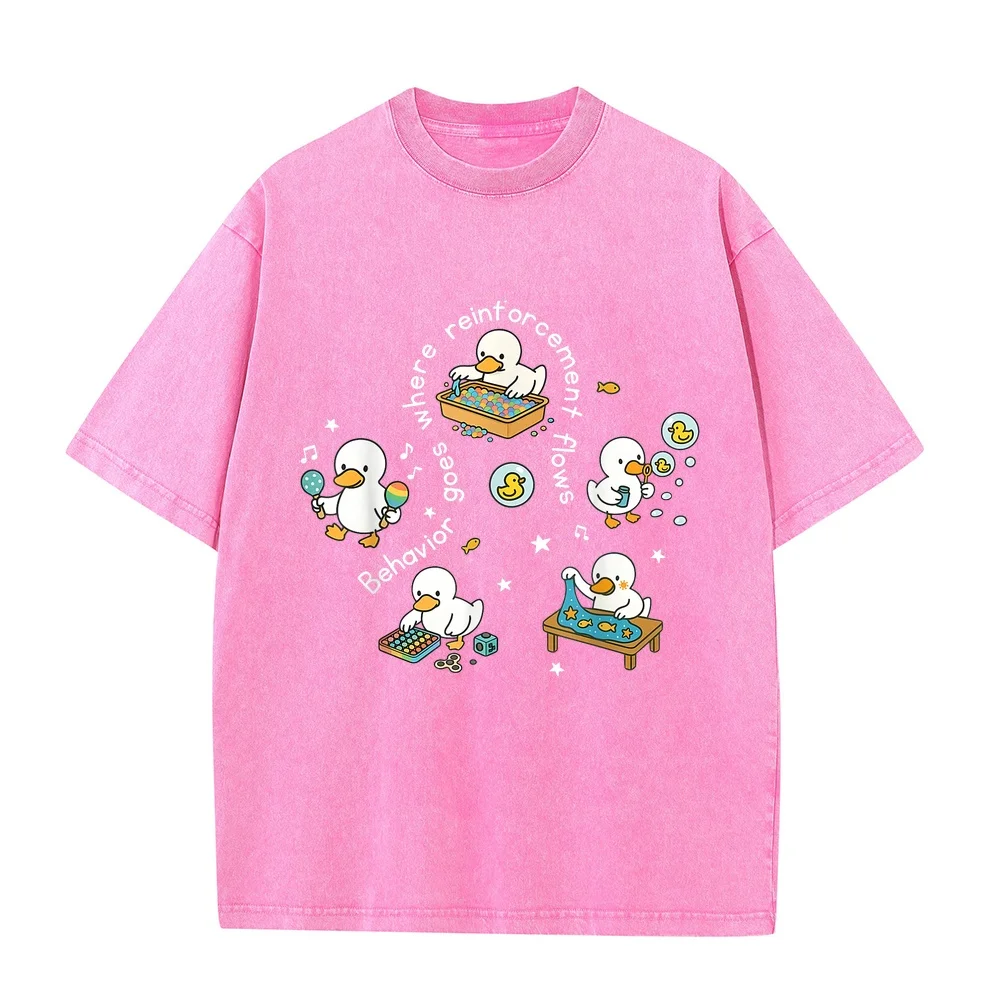 Behavior Analyst Silly Goose RBT ABA Therapy Sped Teacher T-Shirt Japanese Anime Korean Popular Clothes Men Men's Fashion Humor
