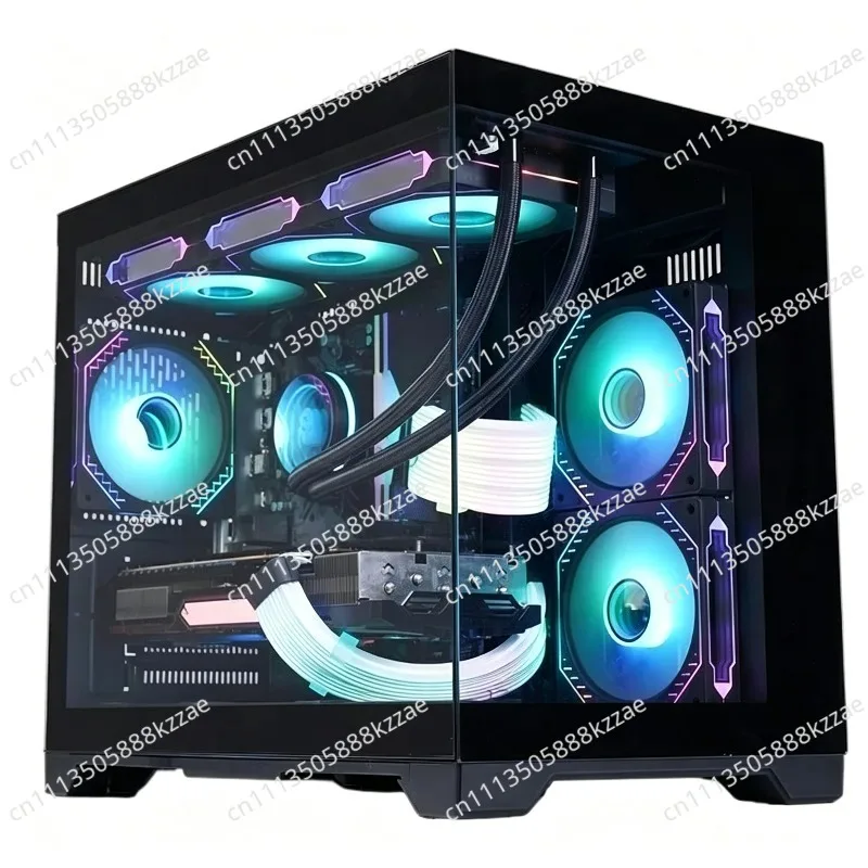 Desktop PC Case MATX Edition 270° Visible Side Panel,   Cooler Full-Side Panel ITX，Empty Chassis