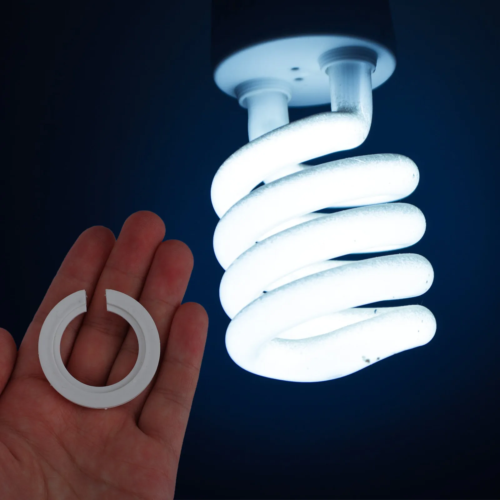 

10Pcs Durable E27 to E14 Lampshade Converters White Plastic Adapter Easy Install Home Hotel Restaurant Decor Lamp Shade Ring