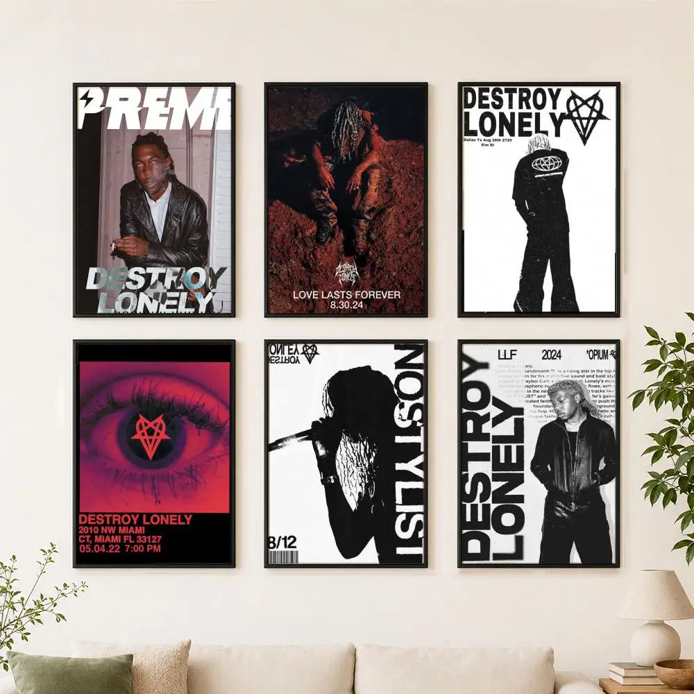 Rapper DDestroy Lonelyed Poster  Poster, Wall Decor Art Print, Abstract Wall Decor Art Print for Living Room
