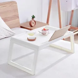 Bed Small Table Home Portable Folding Dormitory Desk Bed Lazy Dining Table Mobile Laptop Table