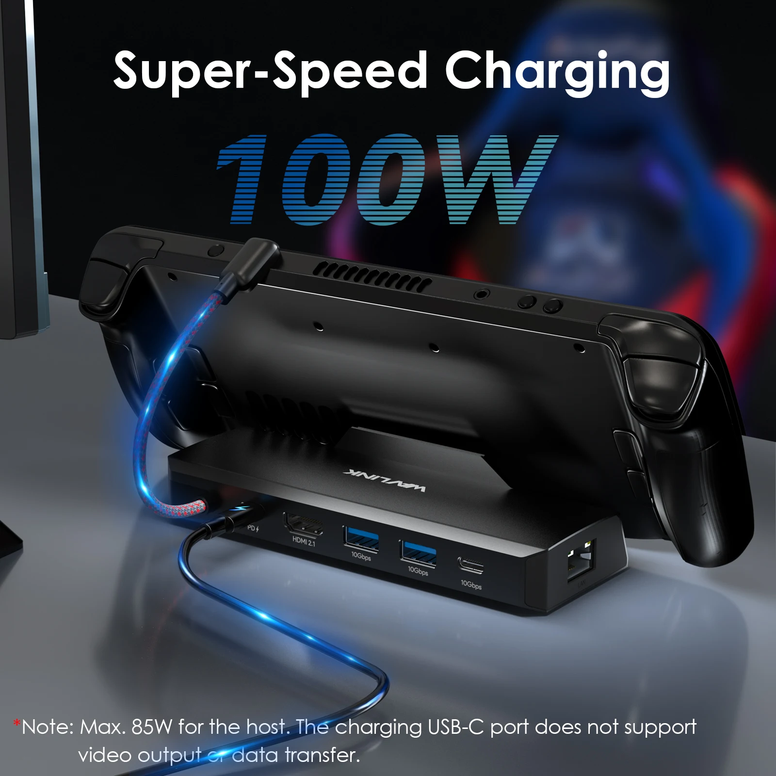 WAVLINK Steam Deck/ROG Dock 6-in-1 Docking Station Steam Dock