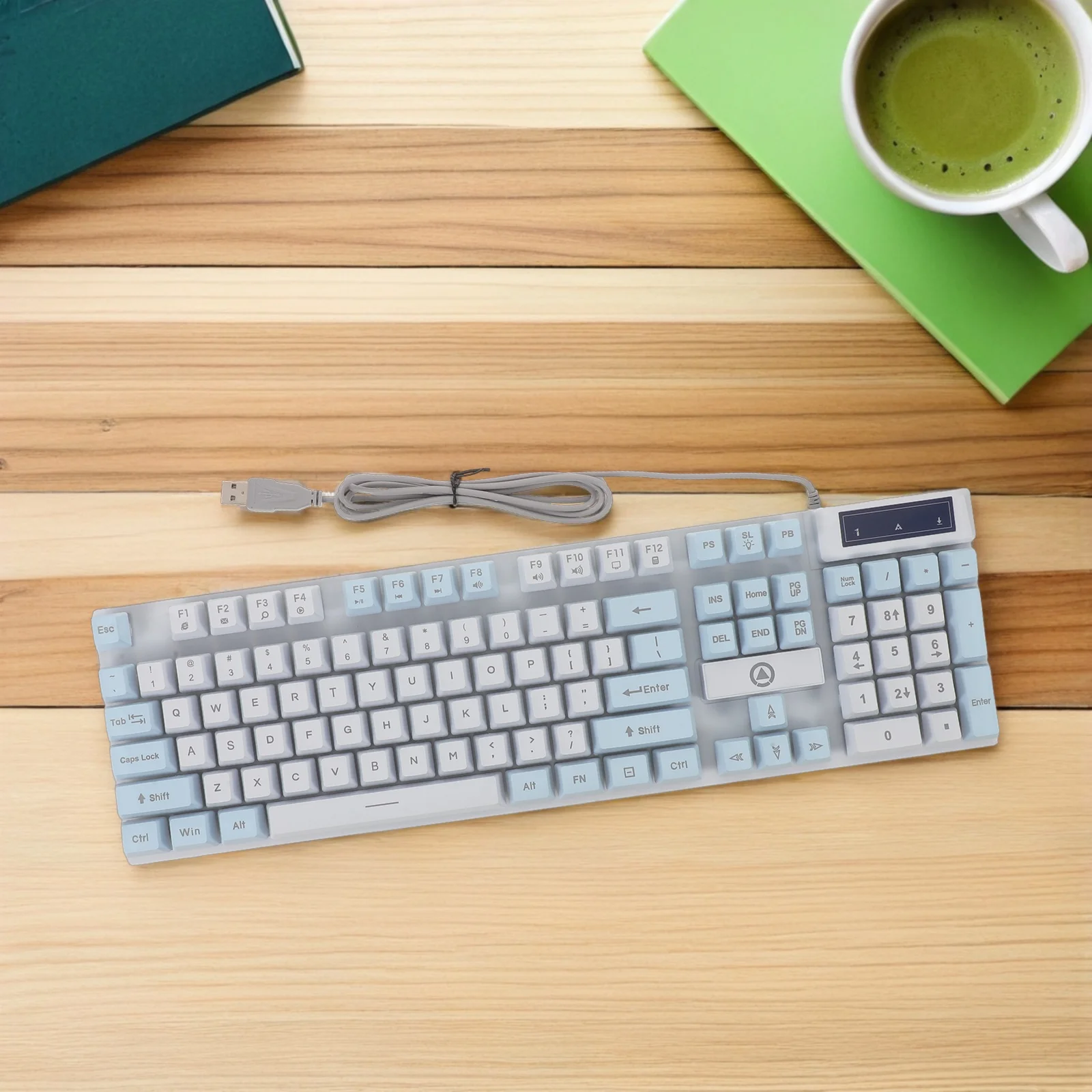 

Wired Mechanical Keyboard 104 Keys Rgb Backlighting USB for Pc Laptop Gamers Ergonomic and Durable Design