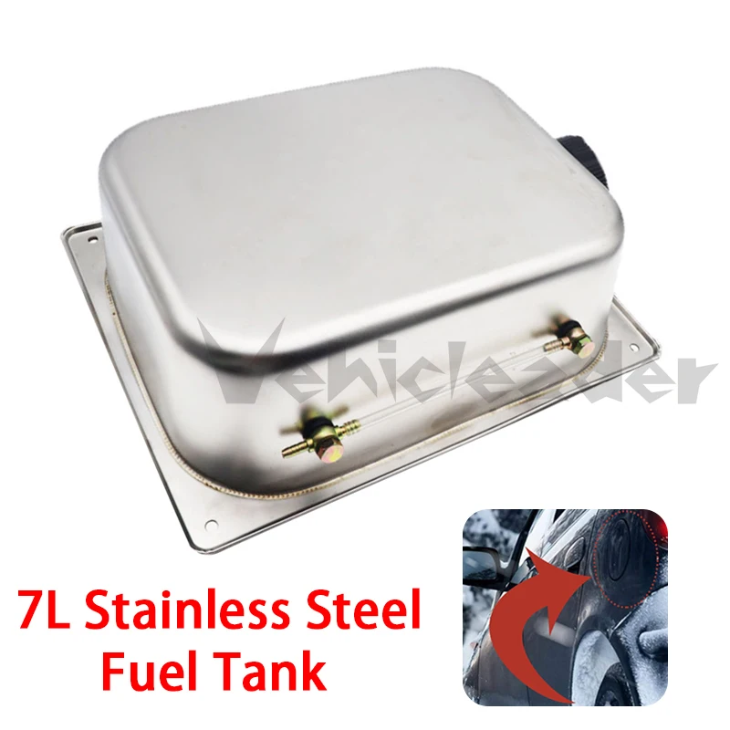 Universal 7L Stainless Steel Petrol Fuel Tank Can Fit For Webasto Eberspacher Heater Stainless Steel Fuel Tank Car Accessories