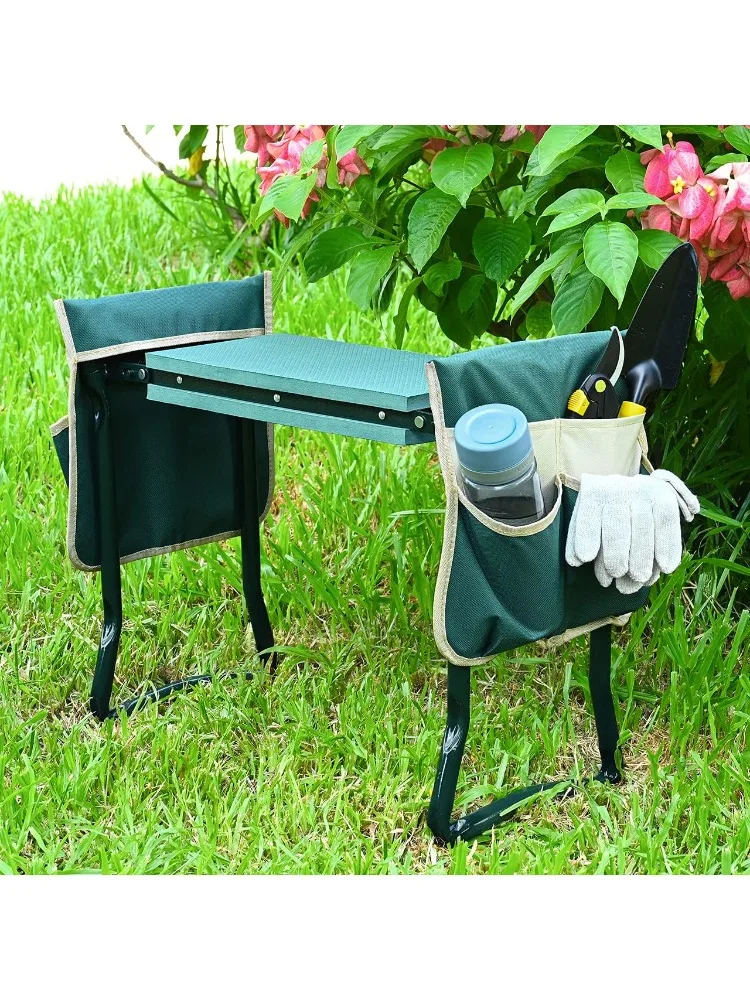 

Upgraded Garden Kneeler and Seat with Thicken & Widen Soft Kneeling Pad,Heavy Duty Foldable Gardener Stool