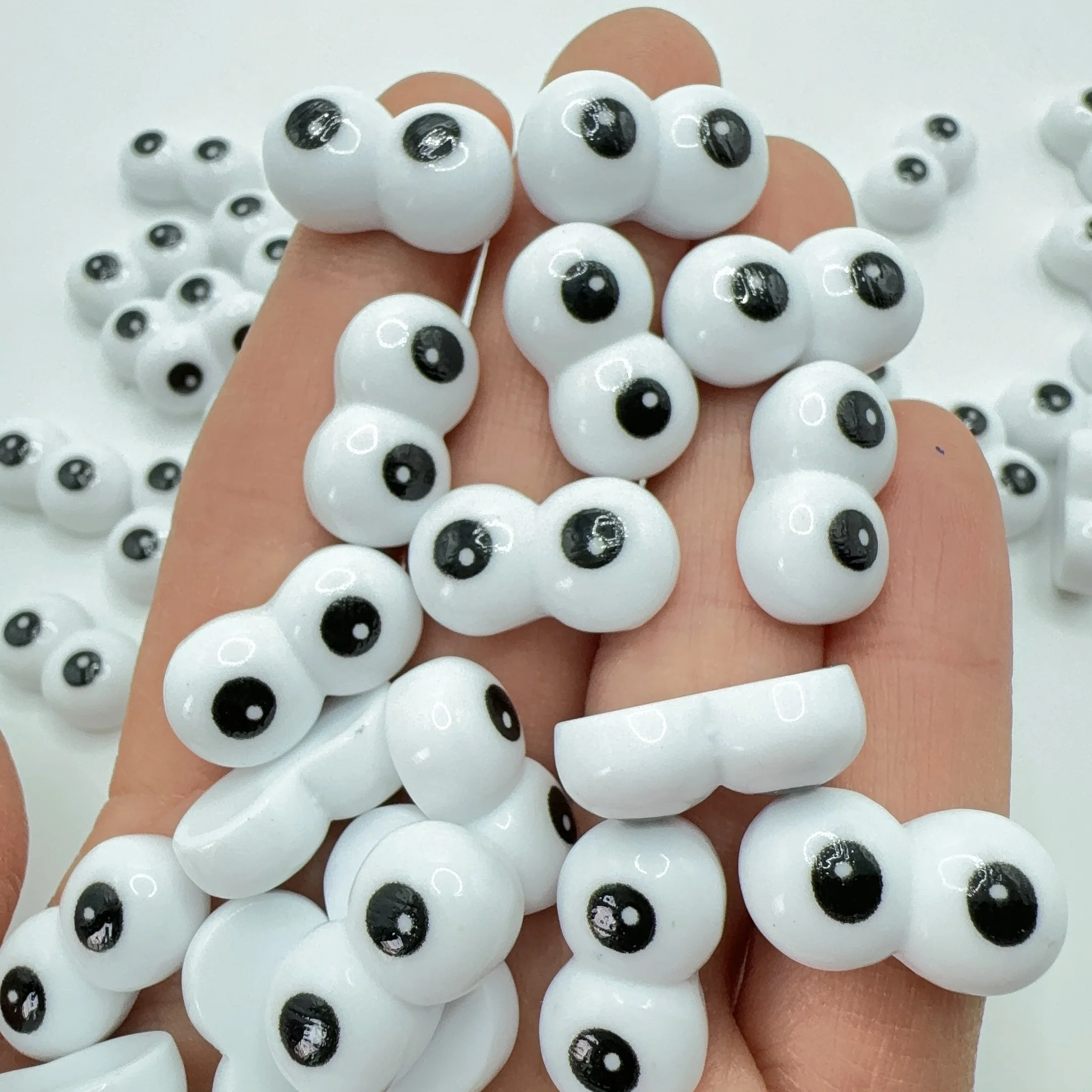 30Pcs Cartoon Resin Eye Cabochons for Nail Hairpin Jewelry Scrapbook DIY Crafts