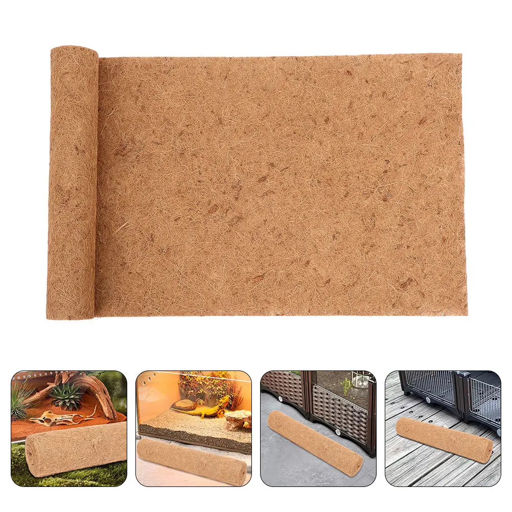 

Soft Durable Reptile Carpet Mat Natural Coconut Fiber Liner Lizard Tortoise Bedding Mat Turtle Terrarium Liner Reusable Safe