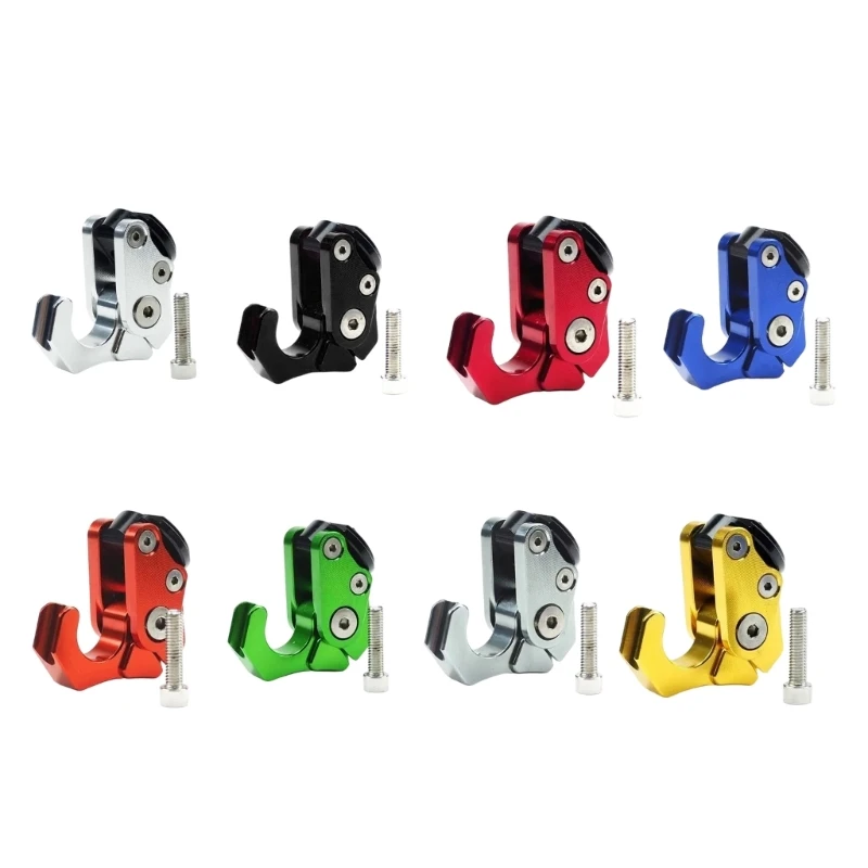 M76E Daily Use Motorcycle Hook with Fold-Away Aluminum Body and Mounting Bolt for Helmet and Lightweight Bag Hold Use