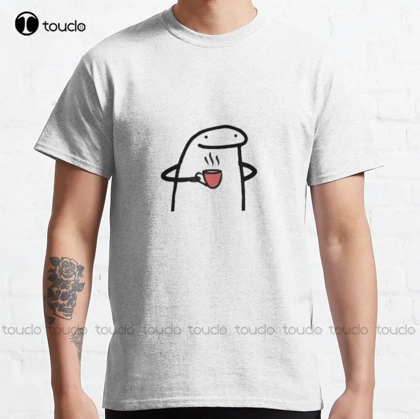 Coffee Flork Classic T-Shirt White Shirts For Men Custom Aldult Teen Unisex Digital Printing Tee Shirts Custom Gift Xs-5Xl