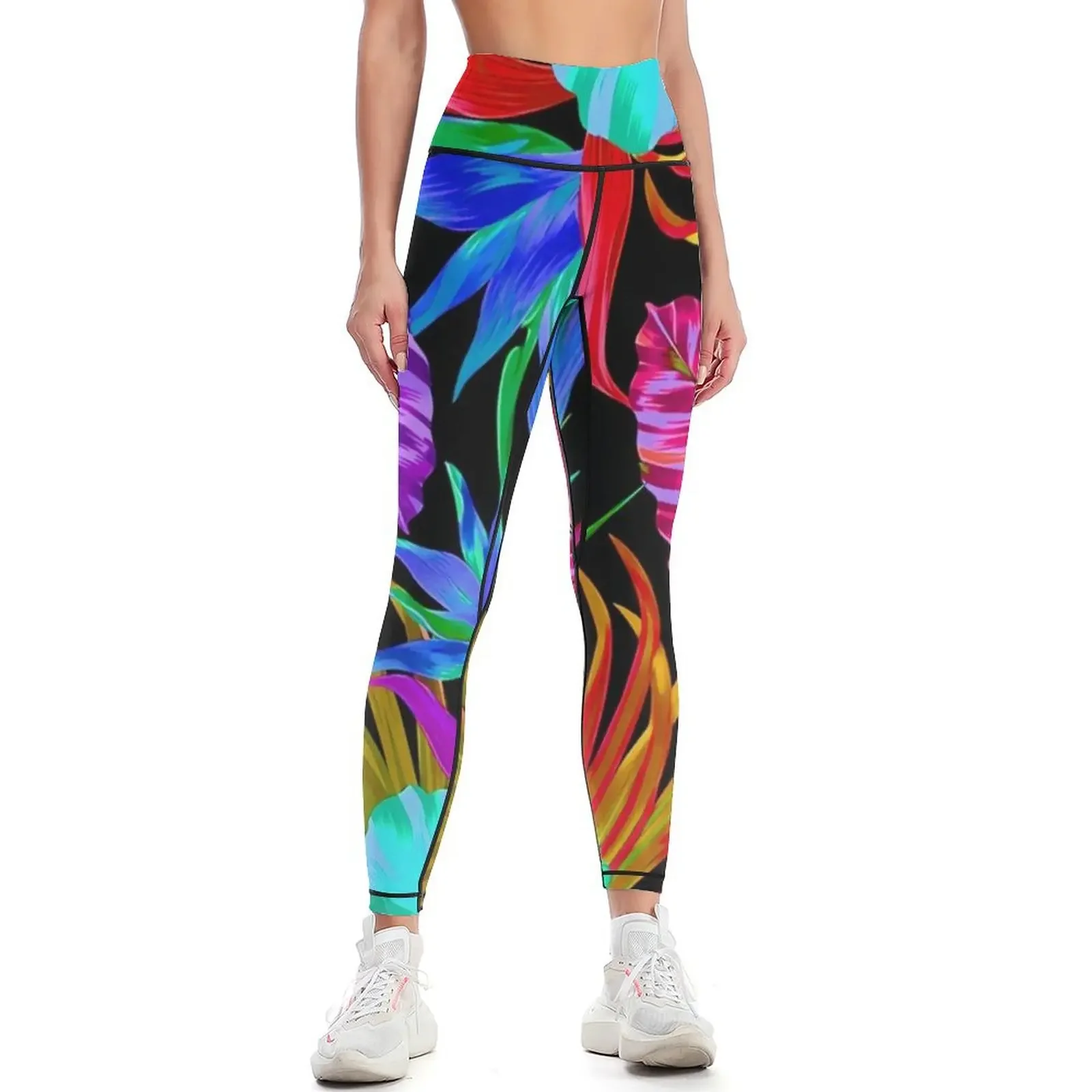 

Drive You Mad Hibiscus Pattern Leggings leggins push up woman Fitness clothing Women's fitness Sweatpants Womens Leggings