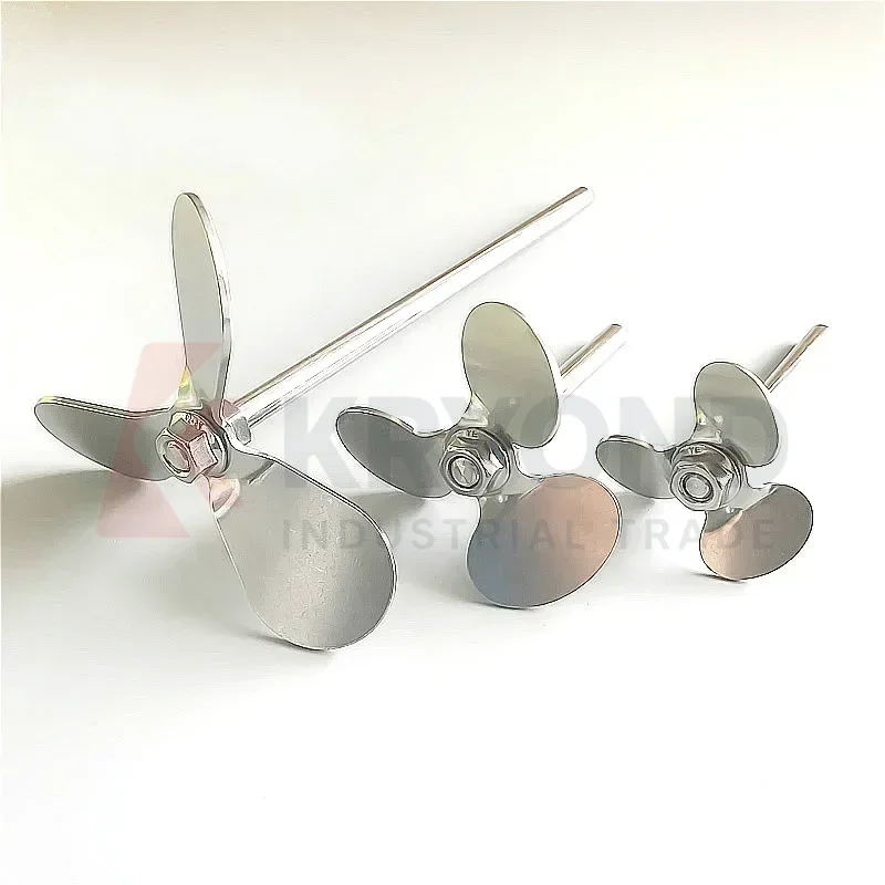 Stir Blade Stainless Steel Mixer Impeller Three-blade Diameter 250mm Inner Hole Diam. 16mm Blade Length 106mm Original Product