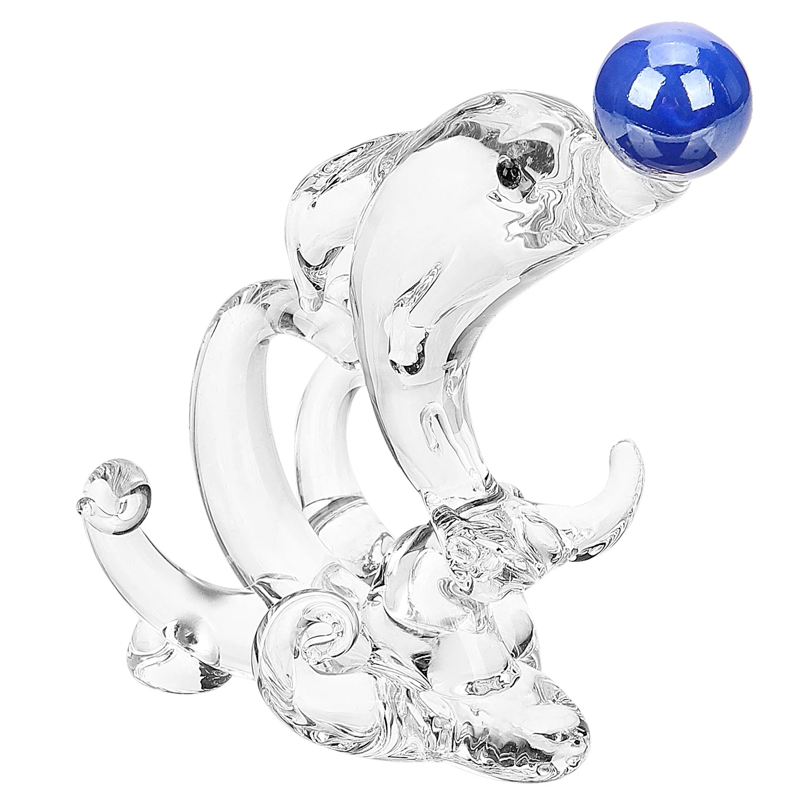 

Indoor Decoration Dolphin Desktop Crystal Glass Unique Appearance Ornament Miniature Figurine Little Delicate