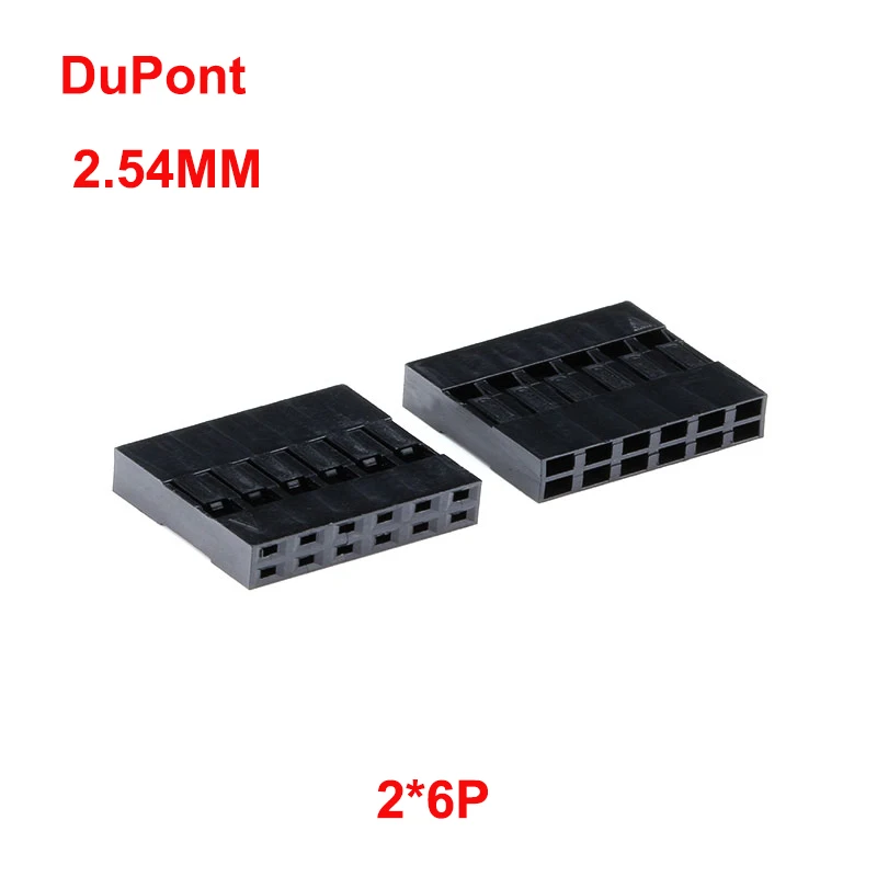 20PCS Dupont 2.54mm Plastic Shell 2*2/3/4/5/6/7/8/9/10/11/12/13/14/15/16/20P Double Row Plug Housing Dupont Header Connector