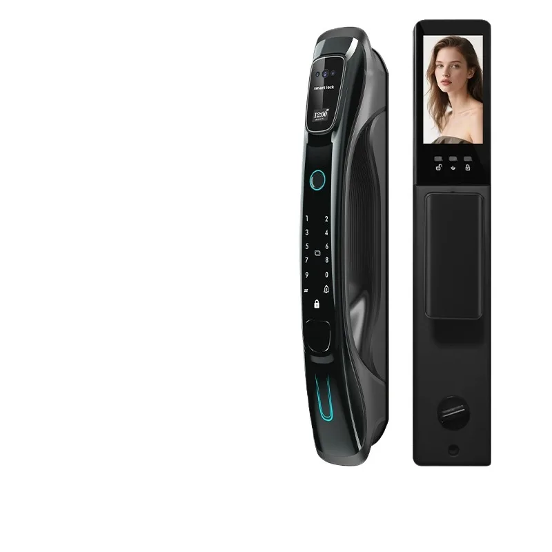 Automatic fingerprint lock 3D facial recognition visual cat eye home lock anti-theft door smart door lock electronic