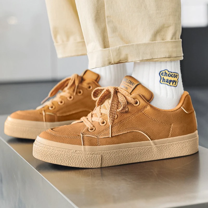 

Spring and Autumn Fashion Multi-color Soft-soled Low-top Round-toe Men's High-quality Brand Original Lace-up Sneakers