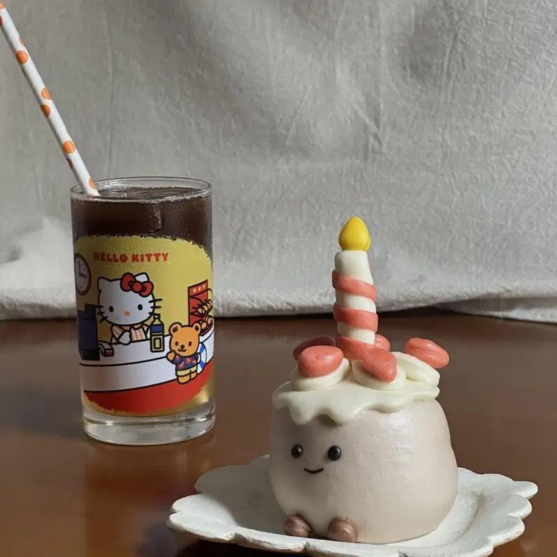 Kawaii Hellokitty แก้วชาน้ําน้ํากาแฟเหล้าแก้ว Kt Cat Pre-Loved แก้วสําหรับแฟนของขวัญ