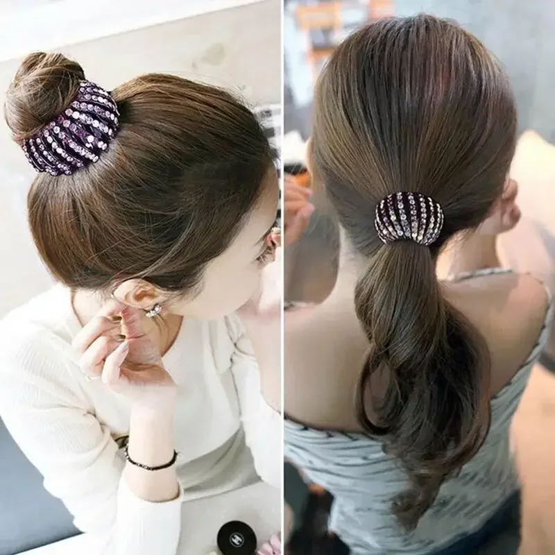 

Women Fashion Hair Decoration Bird Nest Ponytail Holder Fair Crab Claw Clip Hairpin Rhinestone for Women Girls Accessories Gifts