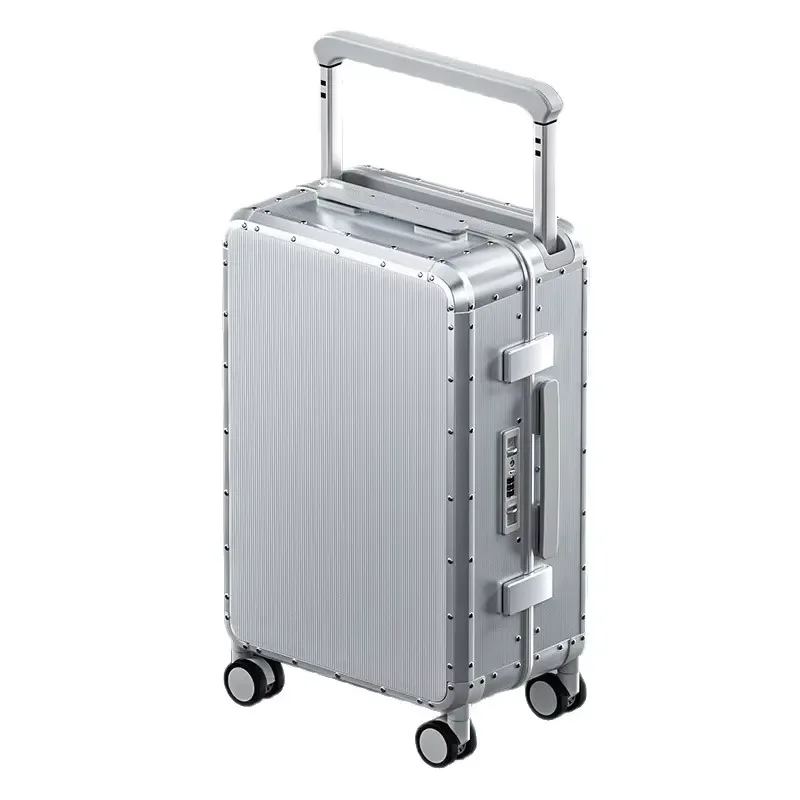 20/24 inch carry-on suitcase All aluminum magnesium alloy suitcase Wide handle Large capacity Hard case suitcase with TSA