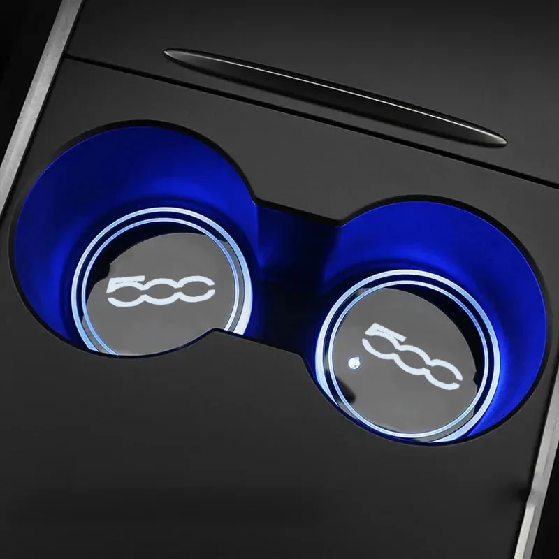 

Car Luminous Water Coaster 7 Colorful Led Atmosphere Light For FIAT Abarth 500 Pulse Panda Tipo Strada 600 500L Mobi Doblo Fullb