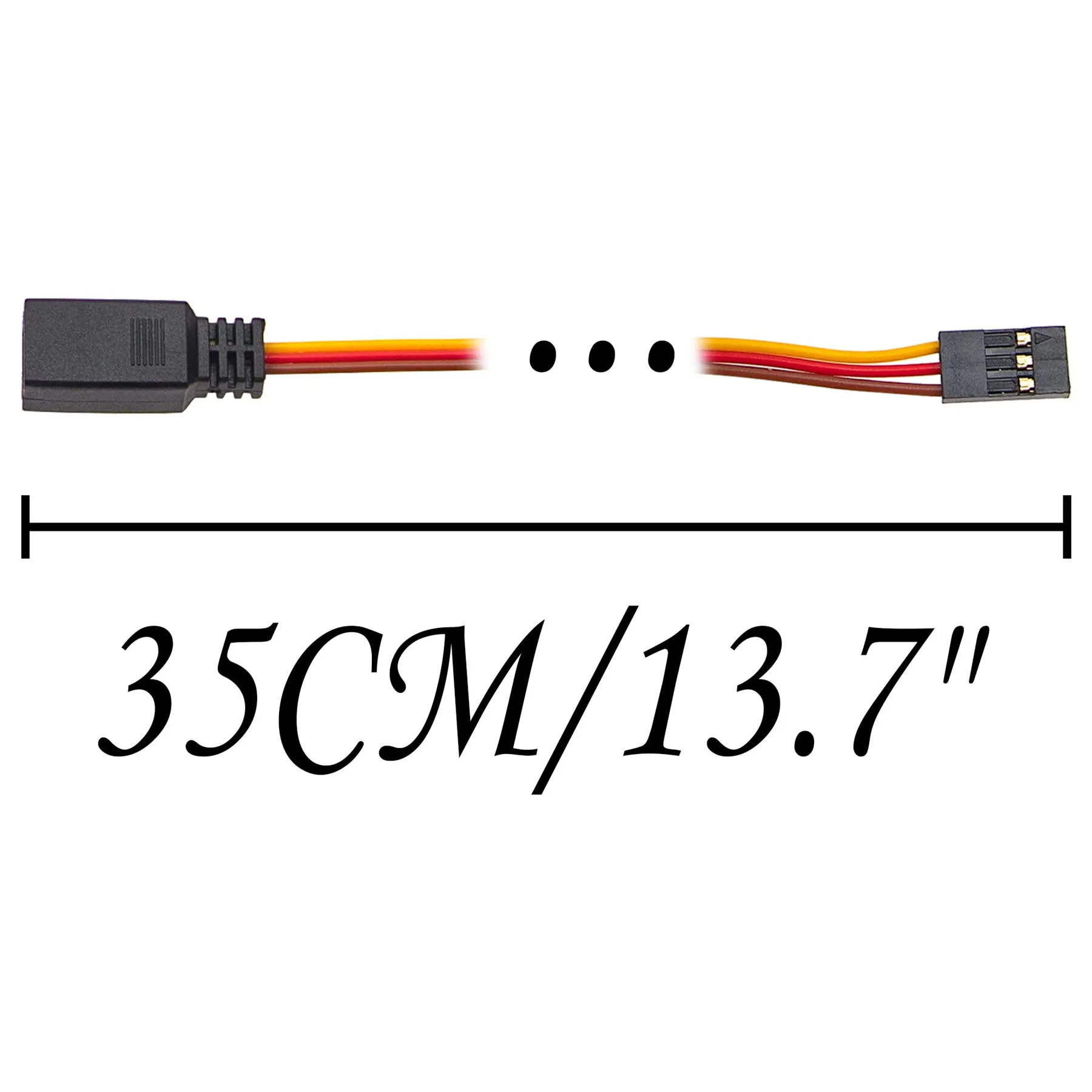 Cable de Control remoto de 1 a 2, 3, 4, 5, 6 Y, 350mm, 1 Cable de arrastre de 3 líneas, extensor de Servo ventilador para Futaba JR RC Car HSP