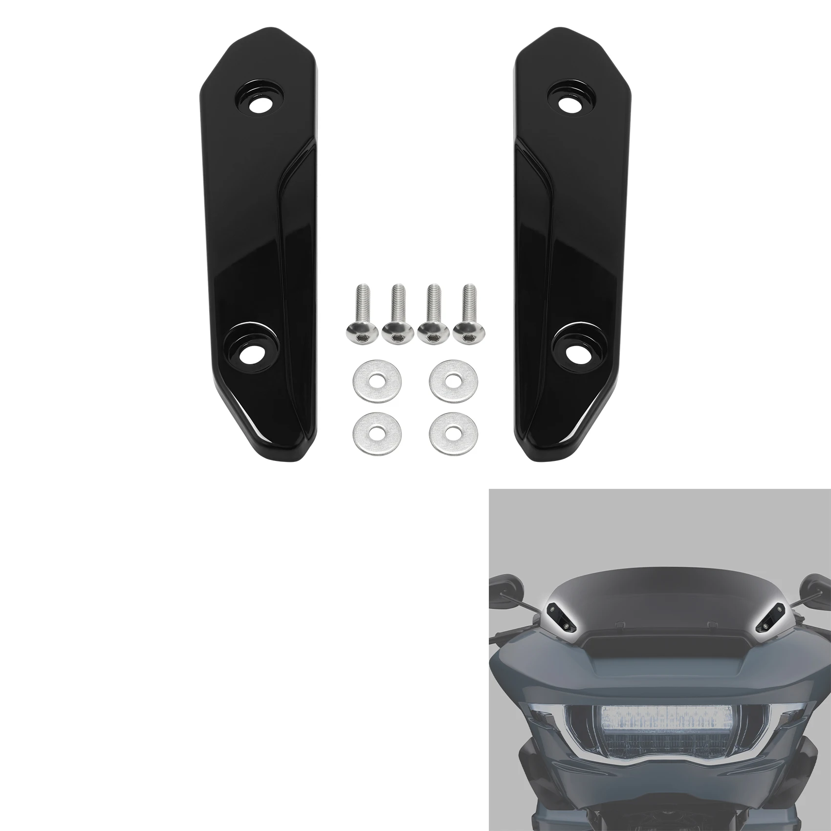 Windshield Side Trim Split Windscreen Fit For Harley CVO Road Glide 2023-25 24