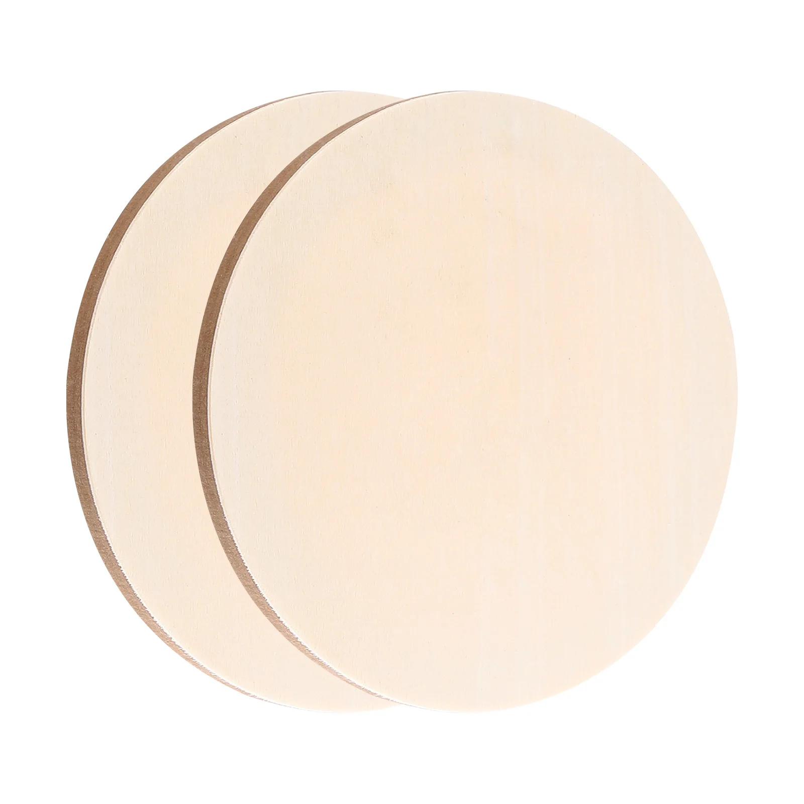 2Pcs Canvas Frame 15/20/25/30/35cm Wood Panel Board Unfinished Wooden Canvas Boards Round Blank Deep Cradle Board for Painting