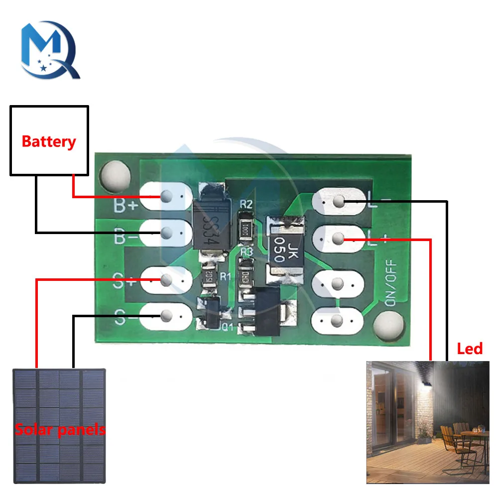 Solar generator Charge Controller Auto Light Control Circuit Switch Lithium Battery Charge Board Diy Courtyard Small Street Lamp