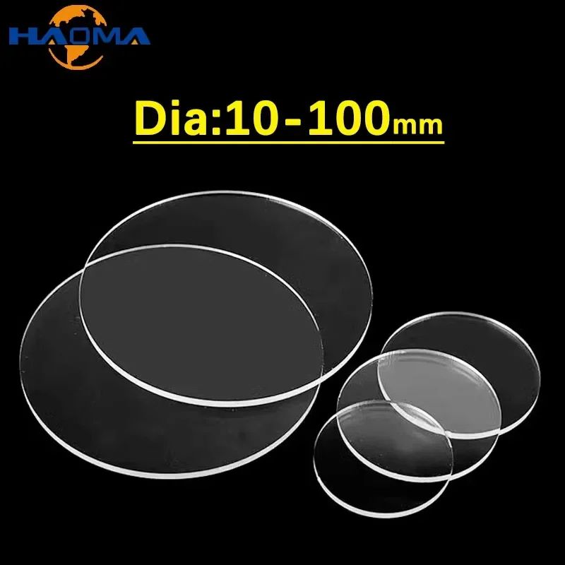 High Transparent Acrylic Disc Perspex Plate Round Sheets Clear Board For DIY Cake Topper Baking Decor Photo Frame