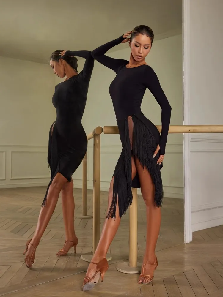 تنورة هامشية للرقص اللاتيني 30 سم تنورة قصيرة لملكة الرقص بشرابة طويلة تنورة فيكتوريا هامشية