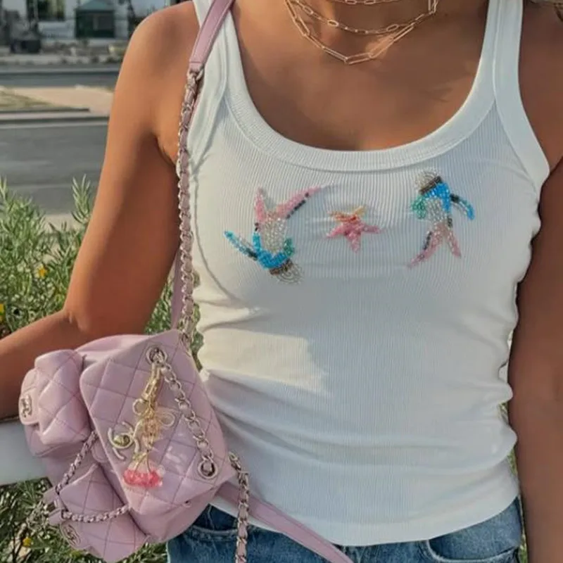 Hirigin الديكور حبال القمم المرأة س الرقبة أكمام السباغيتي حزام مضلع سترة الصيف جديد السيدات الأساسية ملابس الشارع الشهير غير رسمية #3