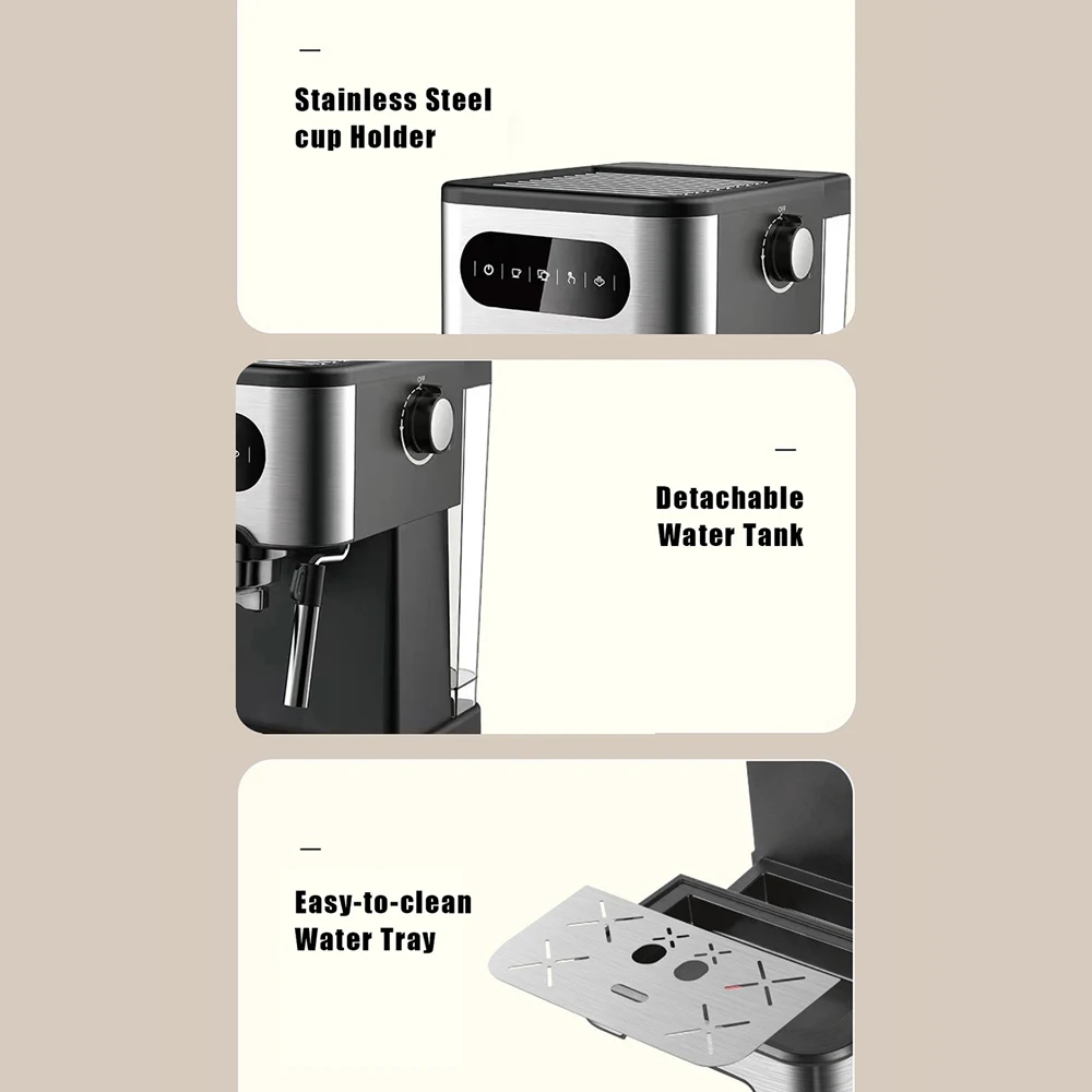 Home De Alta Pressão Máquina De Café Espresso, Itália Bump, 15 Bar, Máquina De Café