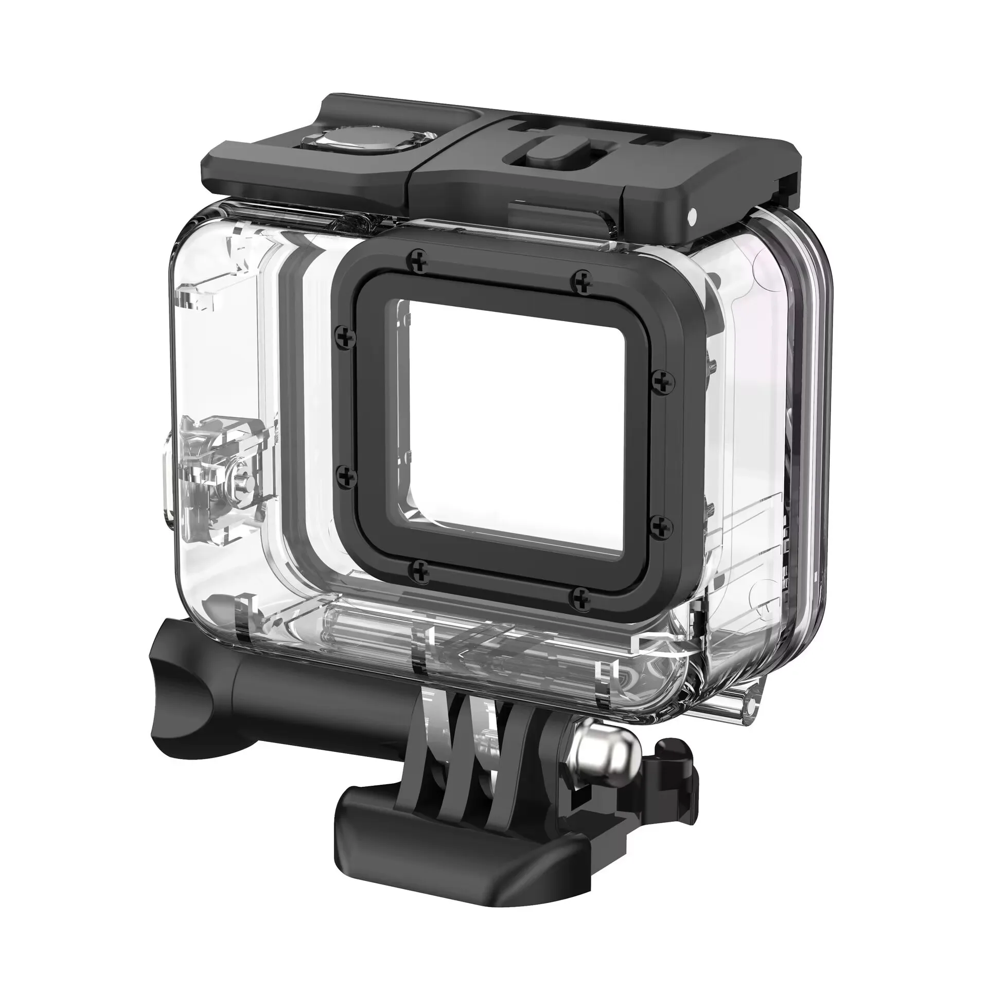 PyroGraphy Gopro Hero Sports Camera Waterproof Case Sea Diving Accessory with Gopro Quick Release Base Mount for Gopro Hero5/6/7