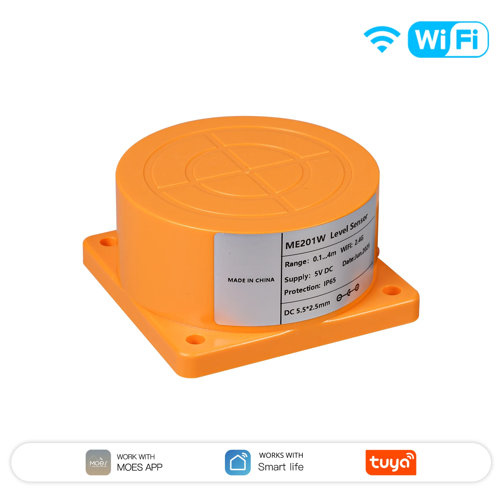 MOES Tuya WiFi/ZigBee slimme waterniveausensor met APP-alarmwaarschuwing, ultrasone tankmonitor, externe detector