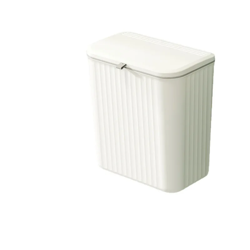 9L Compost Bin for Kitchen Hanging Bin with Lid Waste Bin for Office Practice Motorhome Bathroom Changing Room Mount on Cupboard